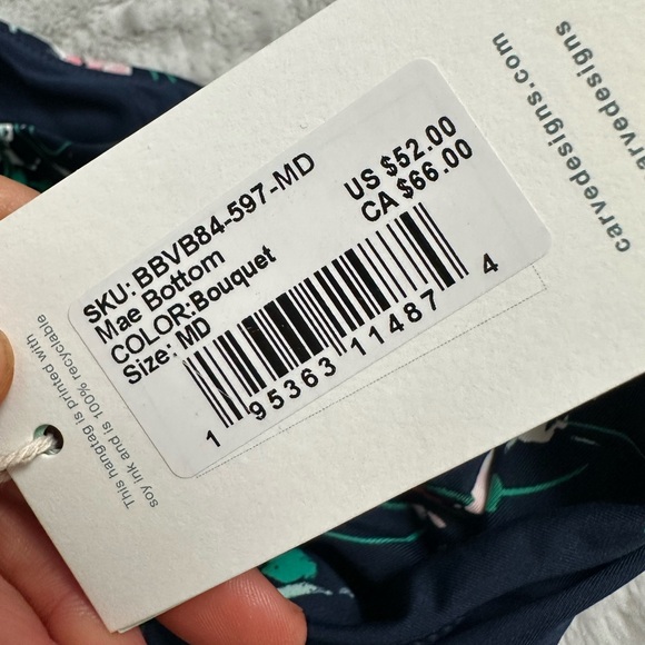 NWT- Carve Designs Women's Mae Bikini Bottom in Bouquet - Picture 9 of 13